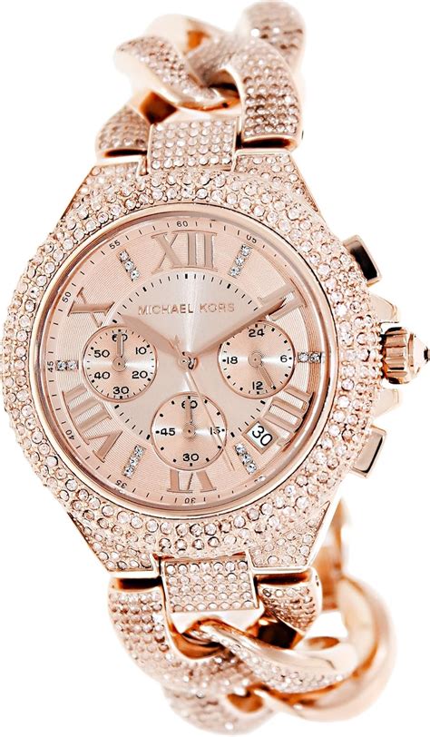 montre femme michael kors or rose|michael kors diamond watch women's.